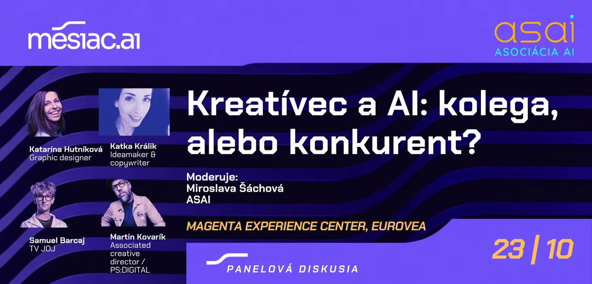 Panelová diskusia Kreatívec a AI: kolega, alebo konkurent?