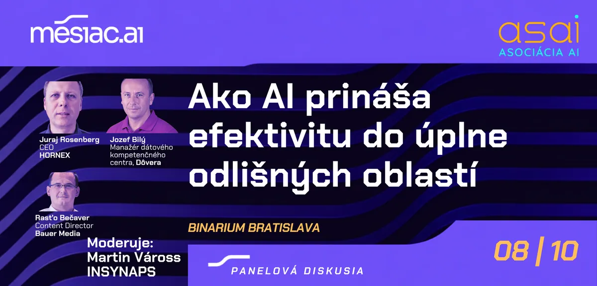 Panelová diskusia Ako AI prináša efektivitu do úplne odlišných oblastí