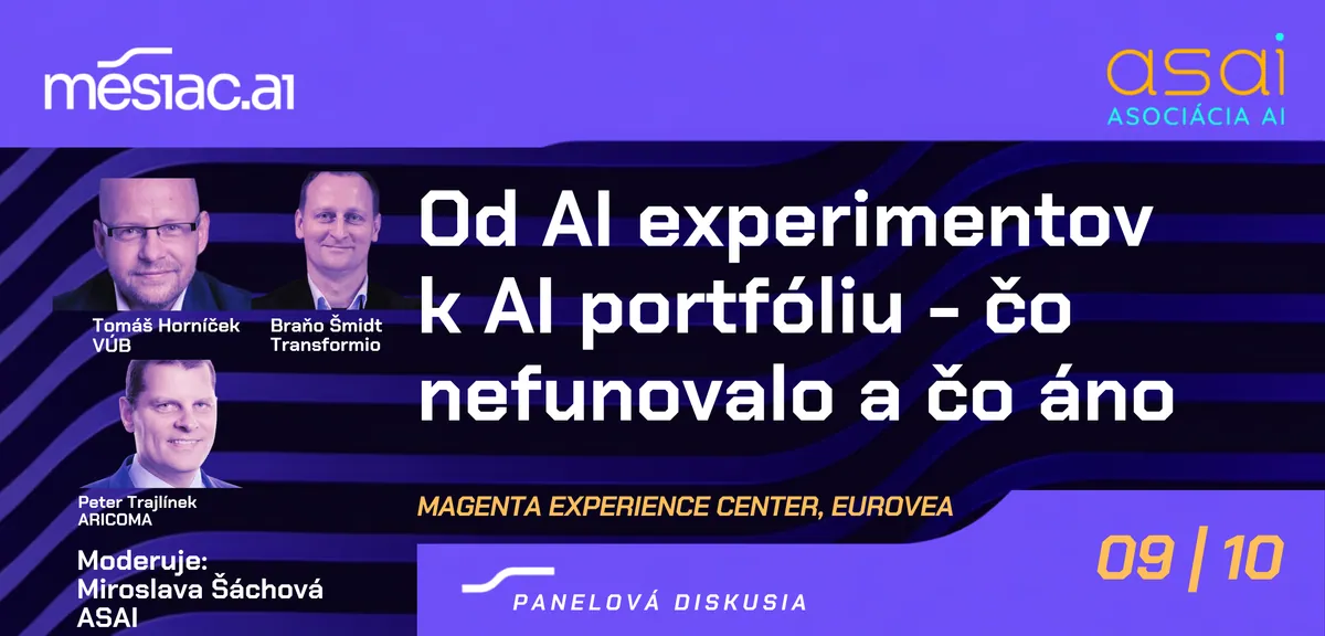Panelová diskusia Od AI experimentov k AI portfóliu